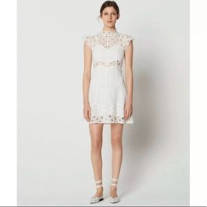 SOLD - Sandro White Lace Dress - Size UK 34